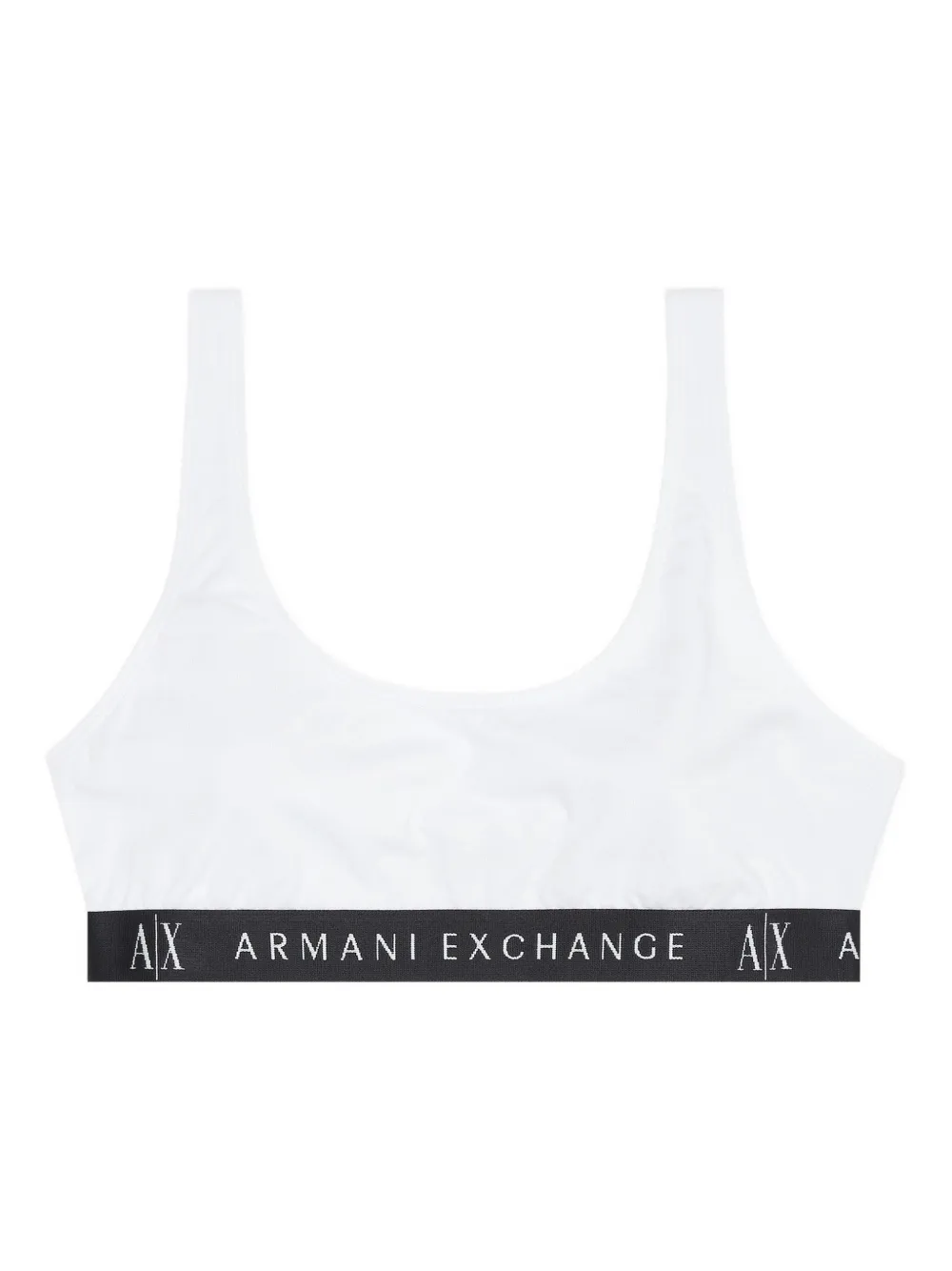 Armani Exchange logo-band bralette