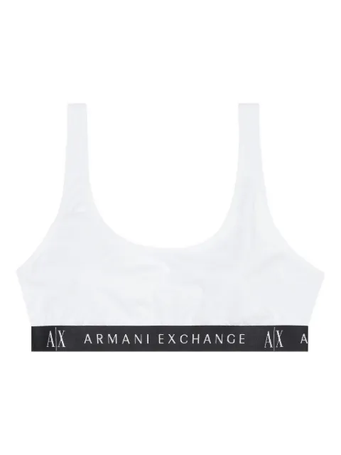 Armani Exchange logo-band bralette