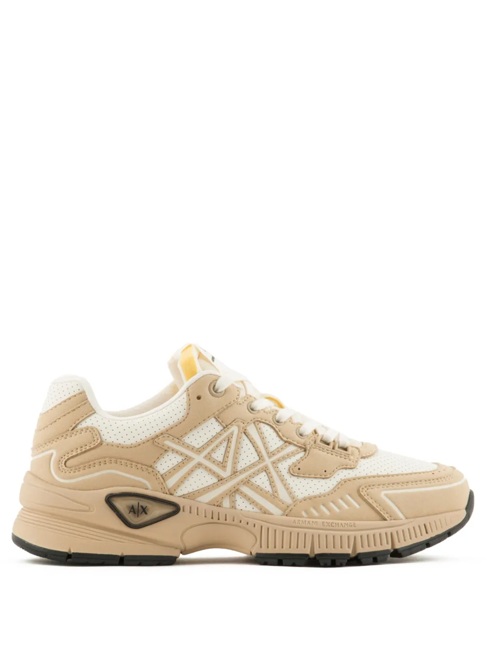 Armani Exchange Sneakers Mit Logo-applikation In Nude