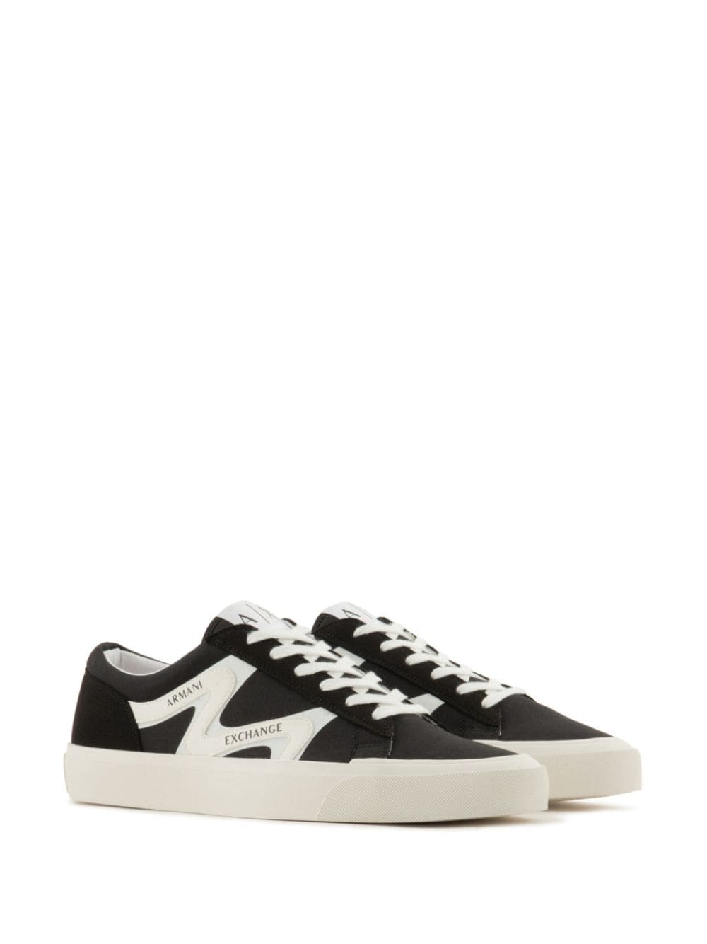 Armani Exchange Sneakers met vlakken en logoprint - Zwart