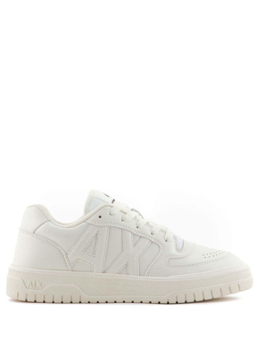 Armani Exchange Logo-embossed Low-top Trainers In White
