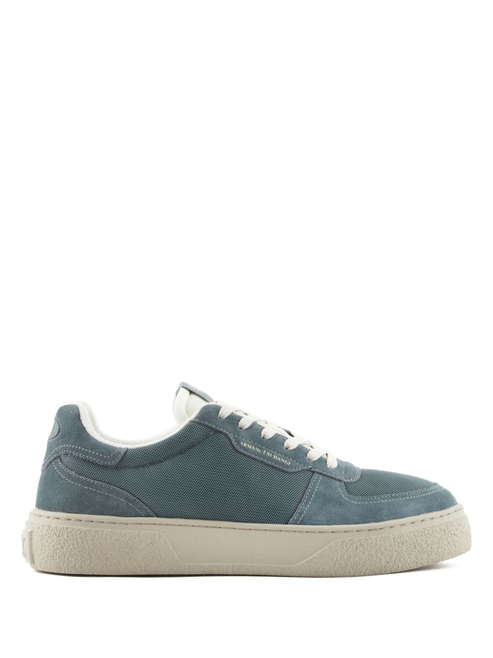 Armani Exchange Logo-print Low Top Trainers In Blue