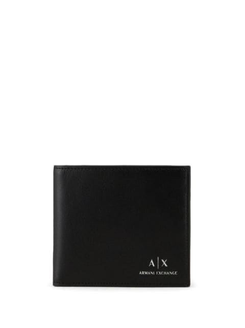 Armani Exchange logo-print bifold wallet