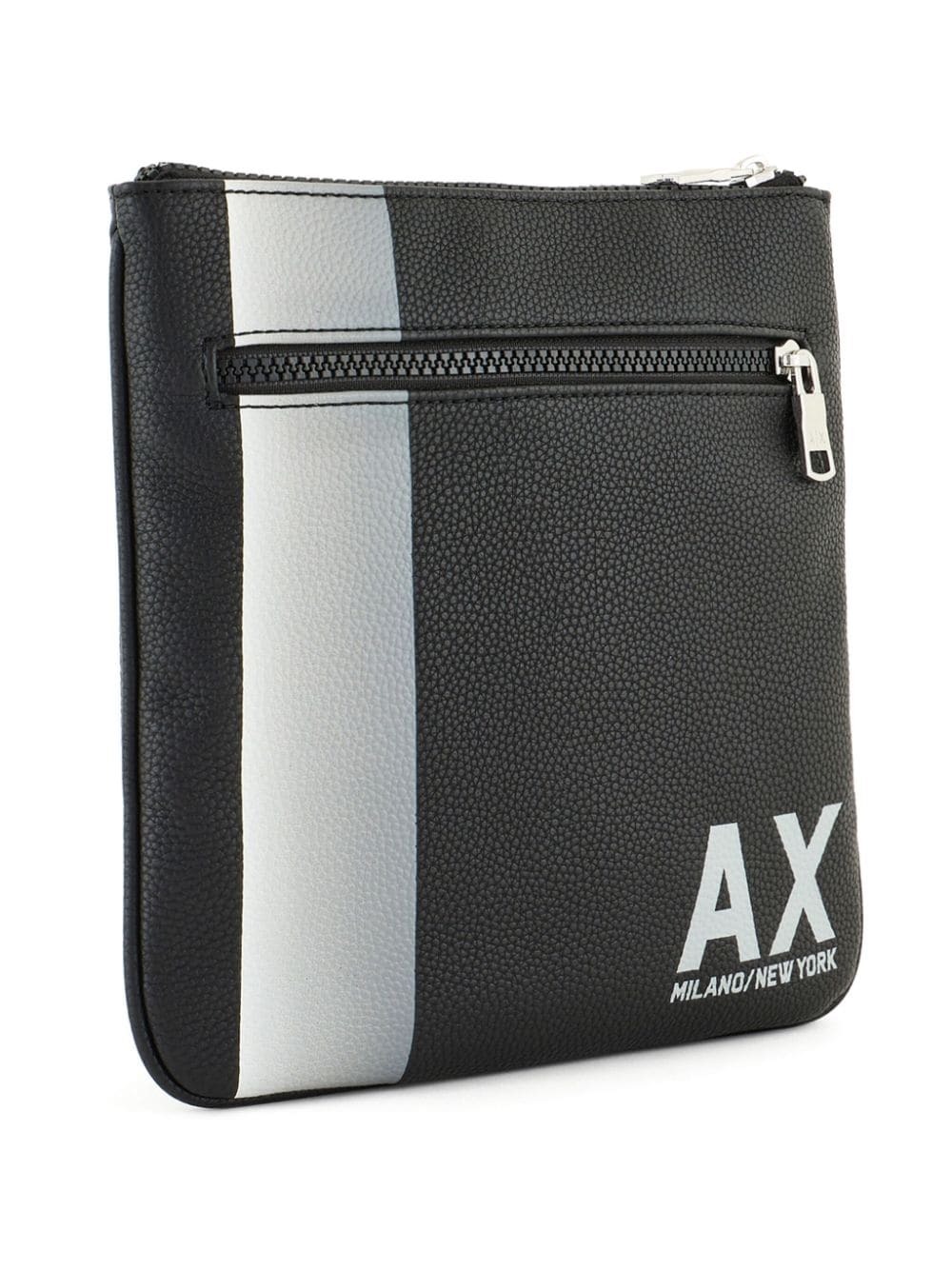 Shop Armani Exchange Logo-print Messenger Bag In Black