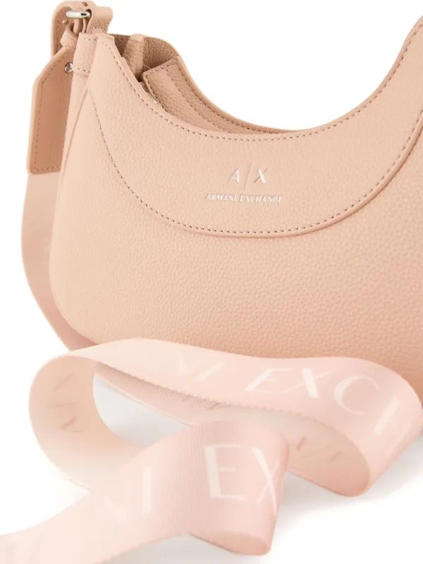 Armani Exchange Faux Leather Shoulder Bag Neutrals FARFETCH MY