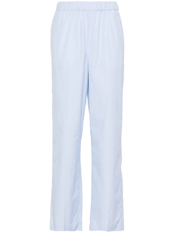 FABIANA FILIPPI パンツ ブルー系 Made In Italy Fabiana Filippi ストライプ パンツ | ブルー | FARFETCH JP