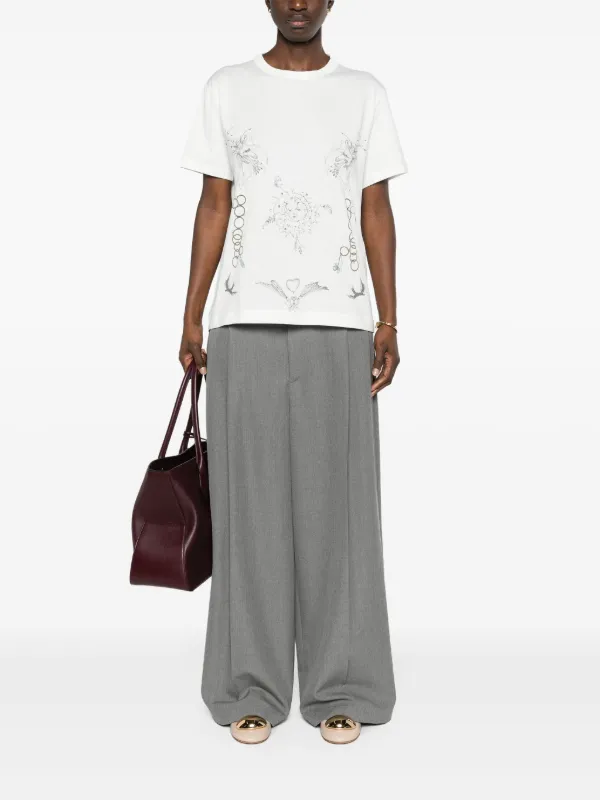 Fabiana Filippi Fabula-print Cotton T-shirt | White | FARFETCH