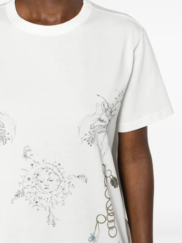 Fabiana Filippi Fabula-print Cotton T-shirt | White | FARFETCH