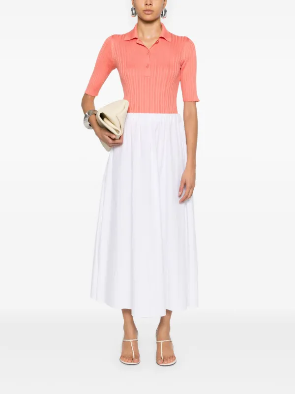 Fabiana Filippi Ribbed Polo Shirt | Pink | FARFETCH JO