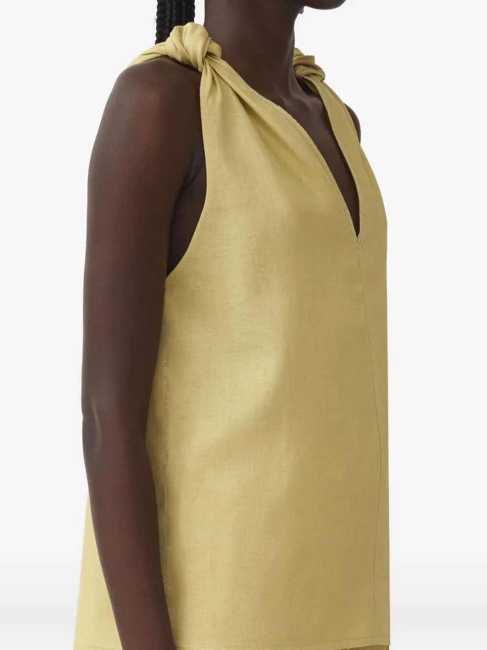 Fabiana Filippi Top met V-hals Geel