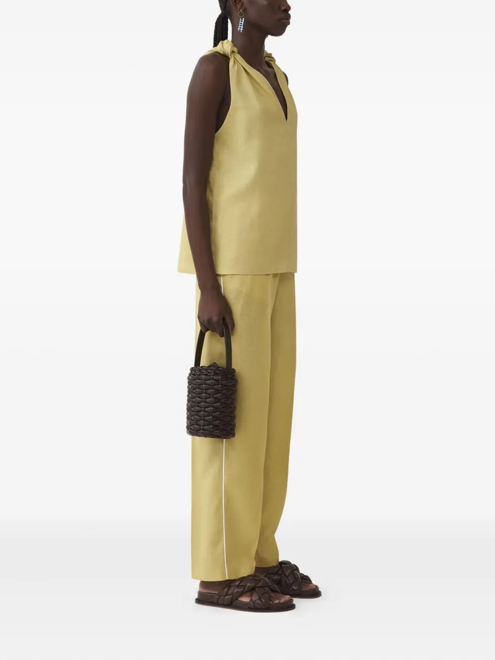 Fabiana Filippi Top met V-hals Geel