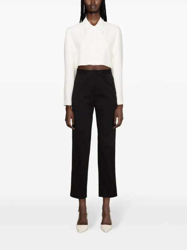 Fabiana Filippi straight-leg Gabardine Trousers | Black