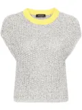 Fabiana Filippi open-knit sleeveless sweater - White