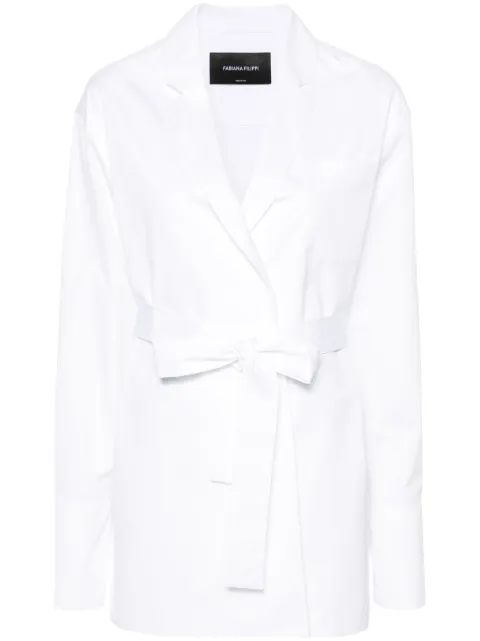 Fabiana Filippi wrap-design cotton shirt jacket