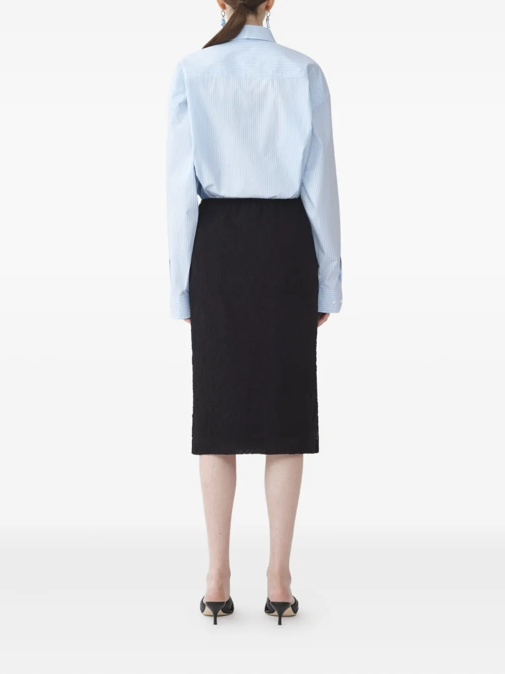 Fabiana Filippi Midi-kokerrok met kant Zwart