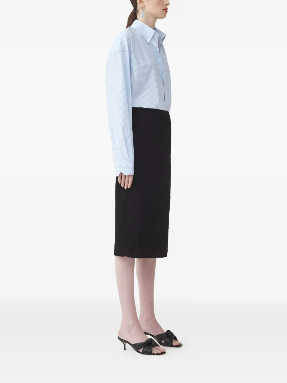 Fabiana Filippi Midi-kokerrok met kant Zwart