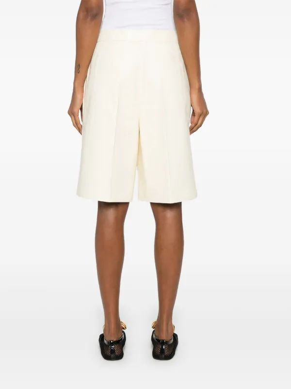 ショートパンツ FABIANA FILIPPI Woman Short White TPD274F096D646 0142 Fabiana Filippi ミッドライズ レザーショートパンツ | ホワイト