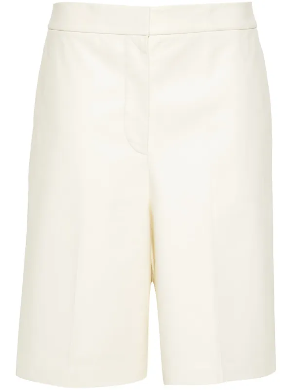 ショートパンツ FABIANA FILIPPI Woman Short White TPD274F096D646 0142 Fabiana Filippi ミッドライズ レザーショートパンツ | ホワイト