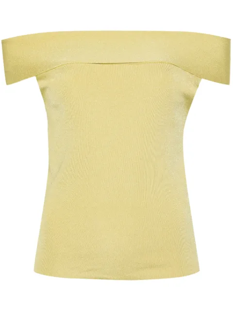 Fabiana Filippi off-shoulder fine-ribbed top