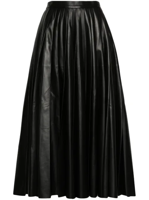 Fabiana Filippi pleated leather skirt 