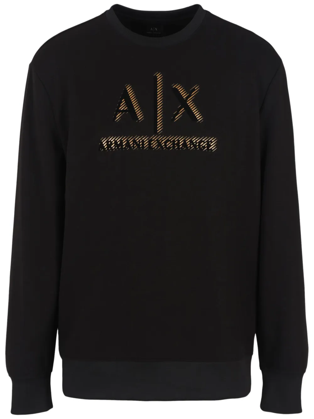 Armani Exchange Logo-print Long-sleeve T-shirt In Black