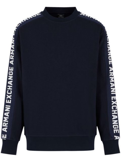 Armani Exchange logo stripe sweatshirt