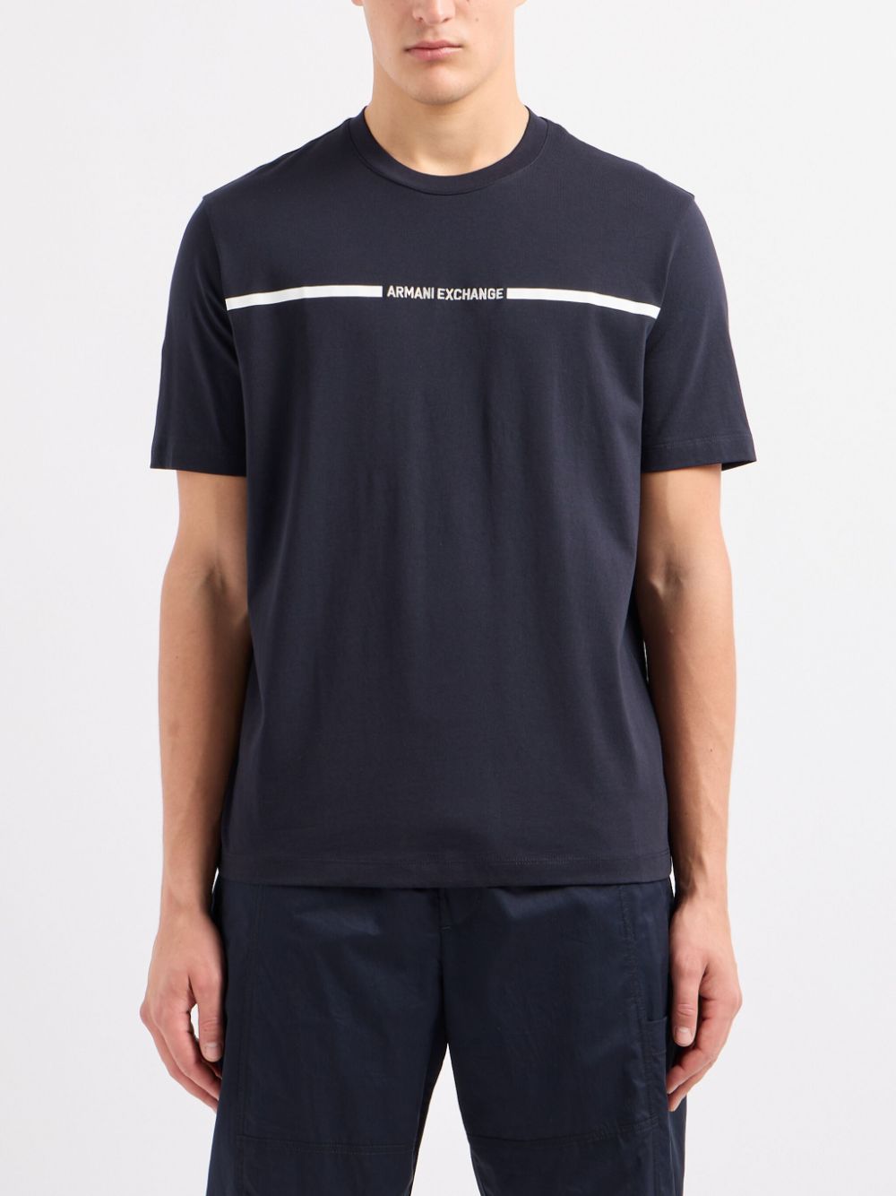 Armani Exchange T-shirt met logoprint - Blauw