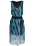 Armani Exchange graphic-print belted minidress - Blue