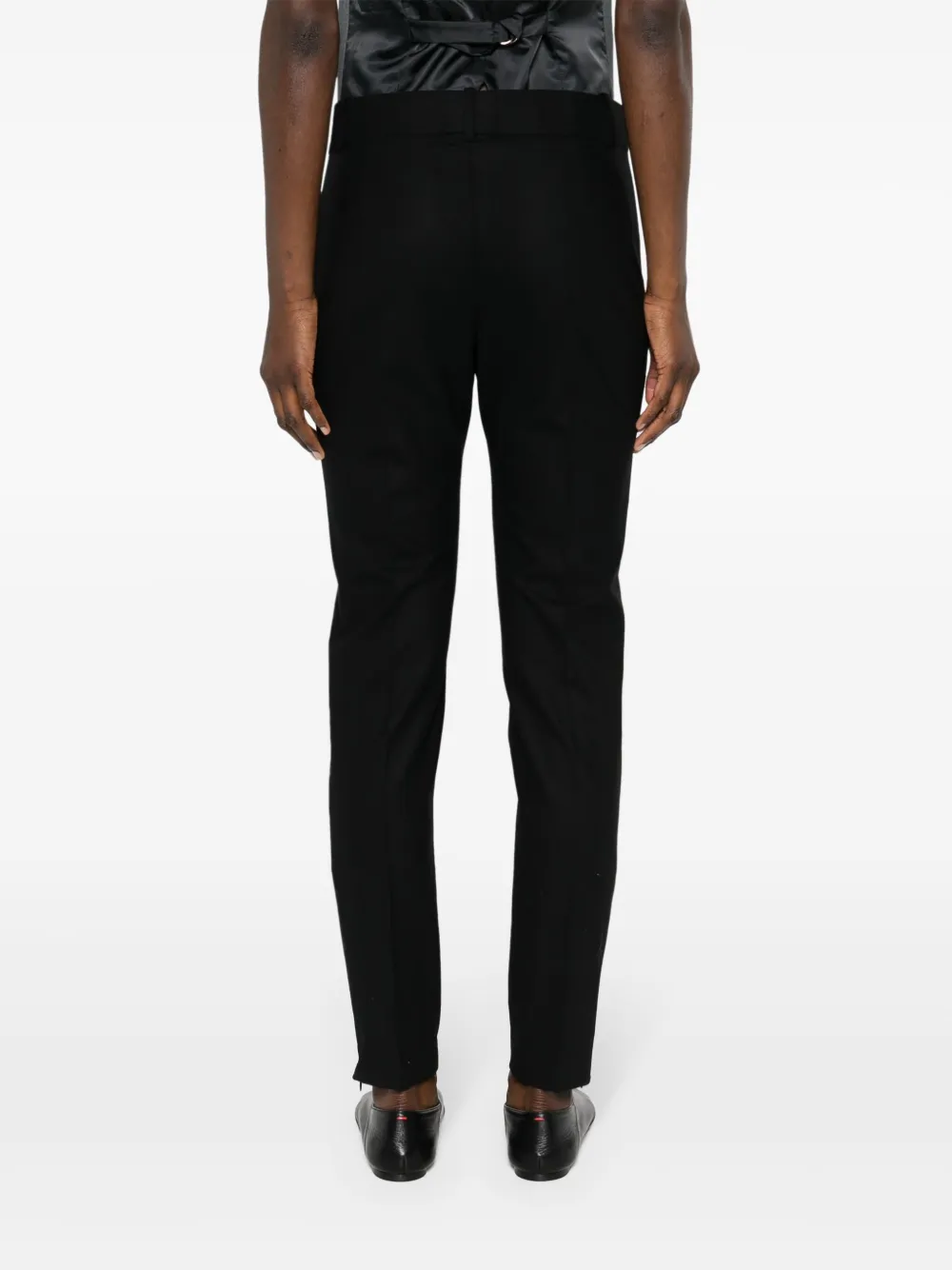 Shop Nili Lotan Lino Skinny Trousers In Black