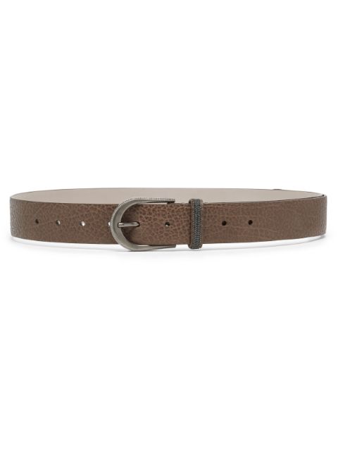 Brunello Cucinelli Monili-detail leather belt Women