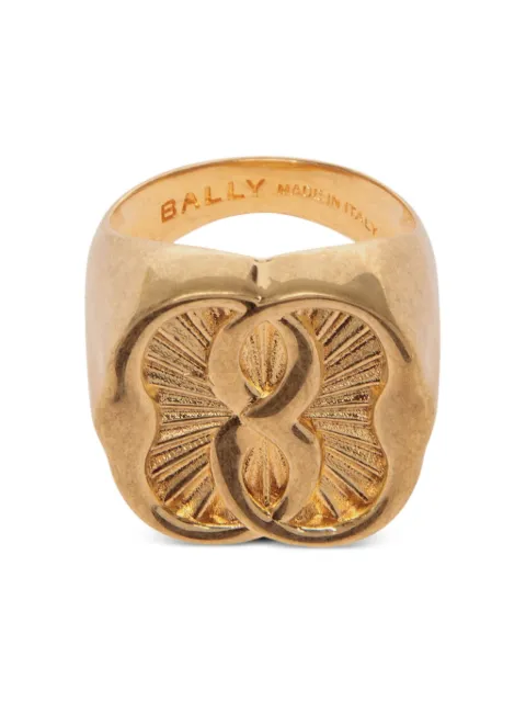 Bally Emblem engraved ring
