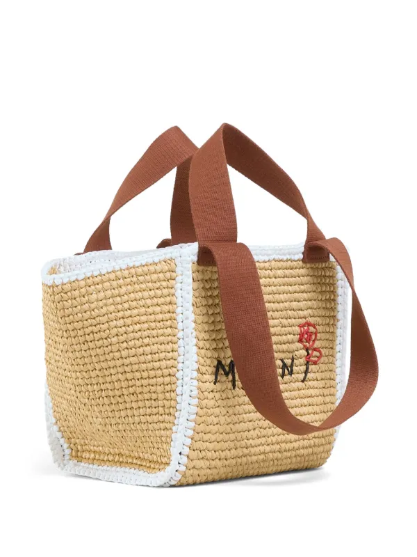 【関税込み】marni 'Sillo' shopping bag Marni Sillo Woven Tote Bag | Neutrals | FARFETCH