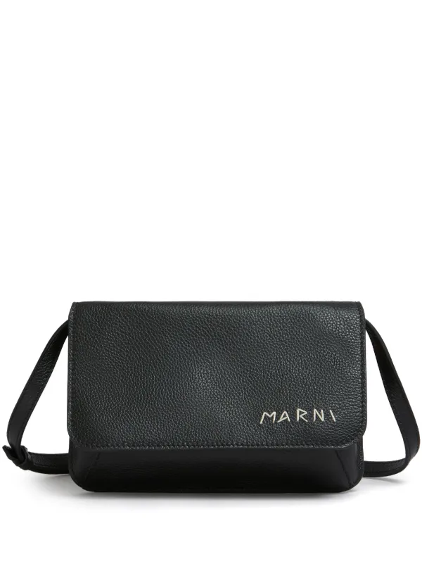 【新品】MARNI　レザ―ハンドバッグ　ブラック ブラック レザー製 Museoミニバッグ | Marni