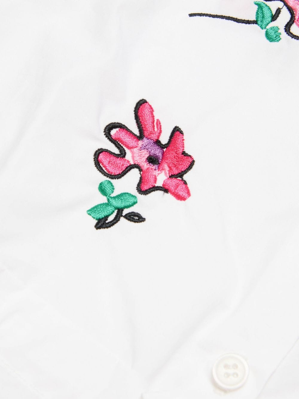 花卉刺绣棉连体短裤