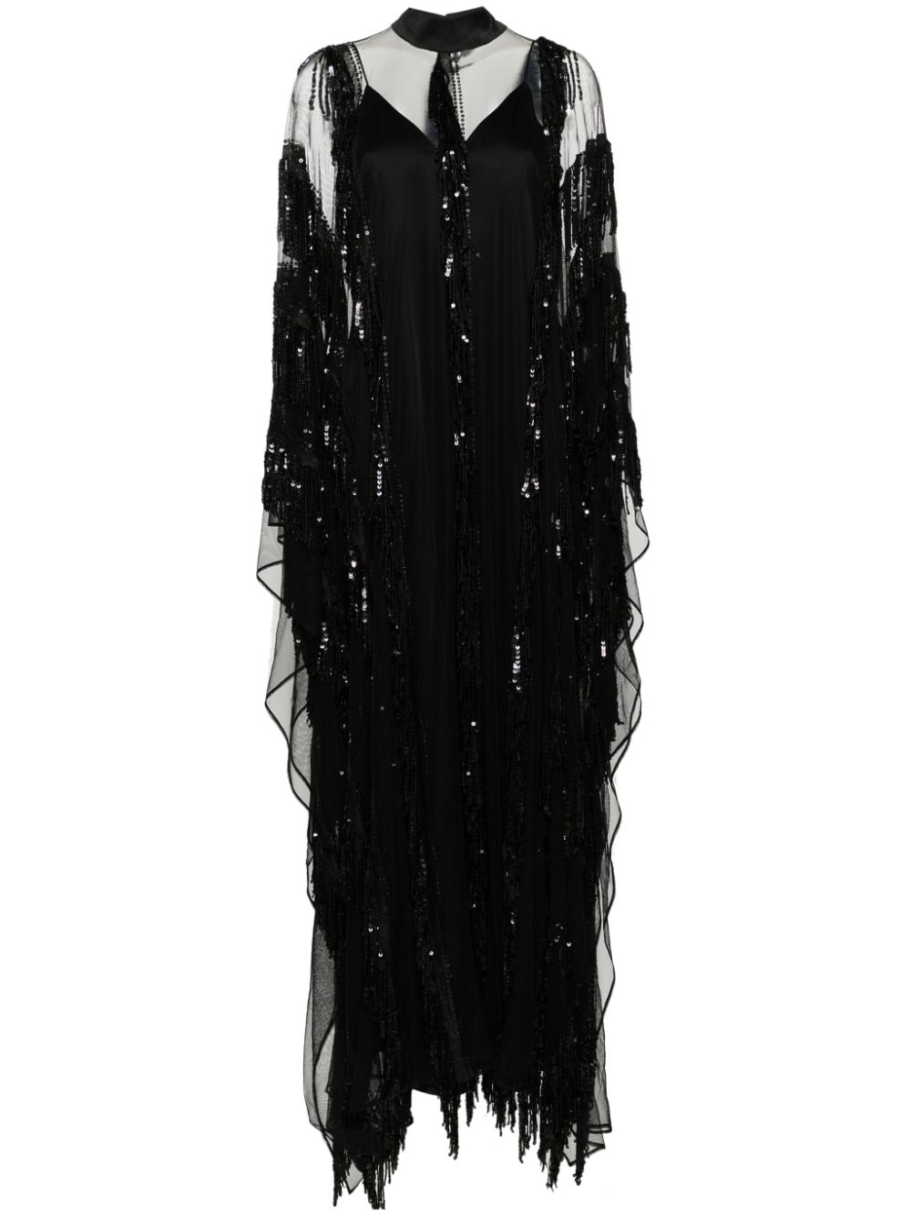 Showgirl sequinned kaftan dress