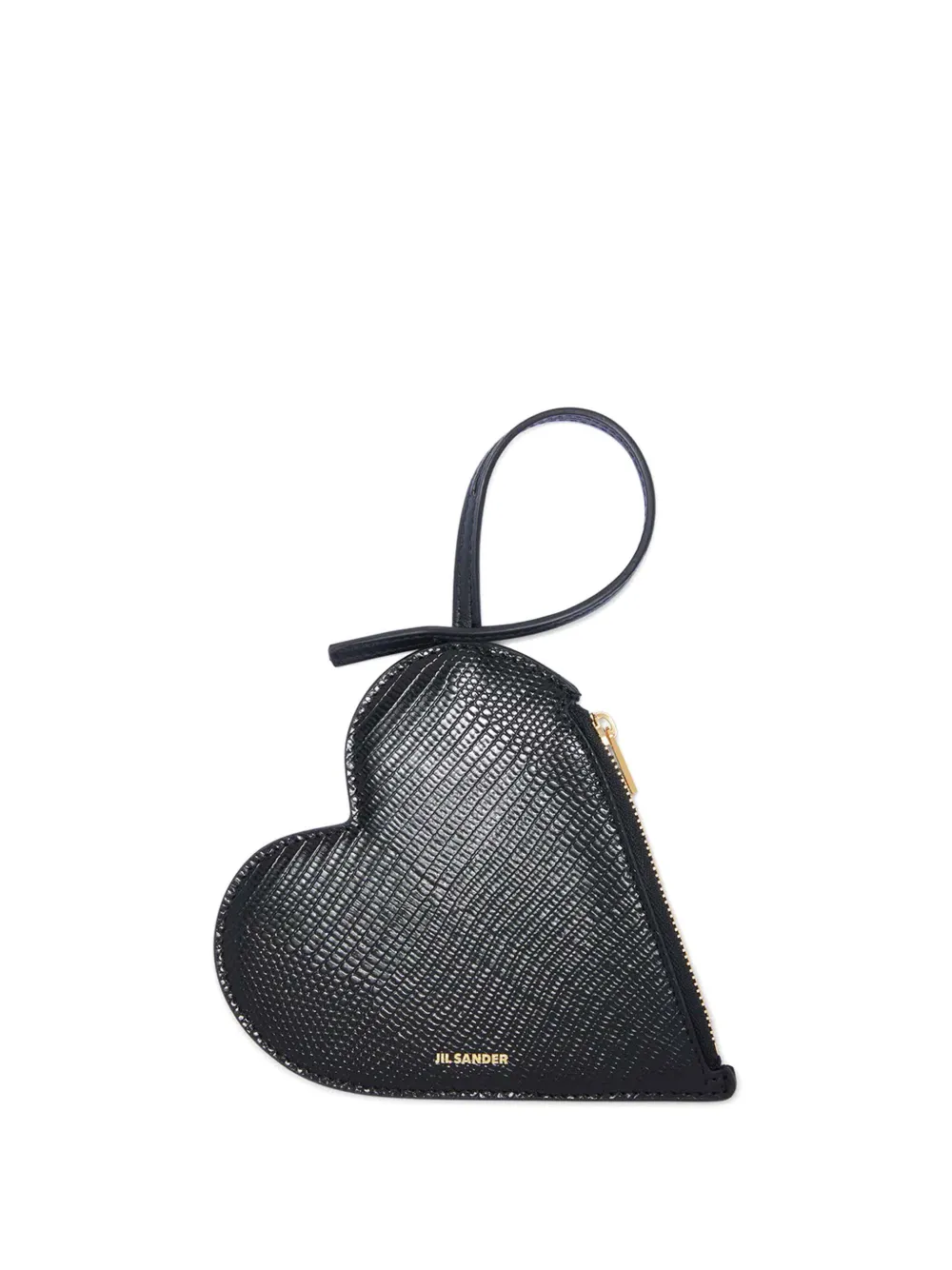 heart-shaped leather pouch