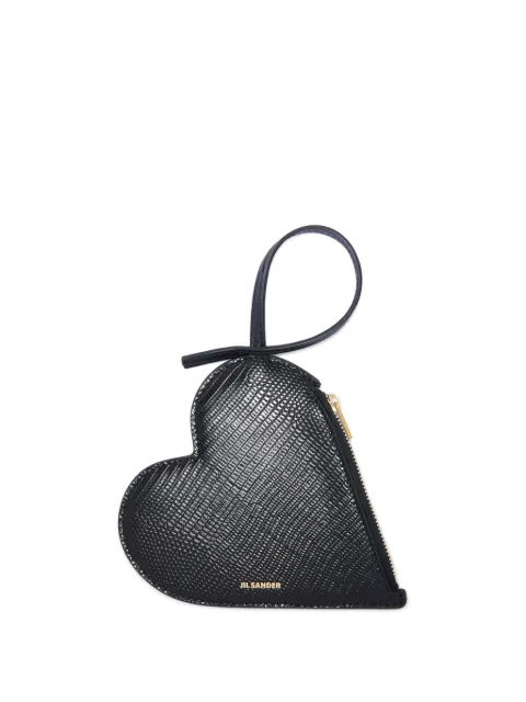 Jil Sander heart-shaped leather pouch