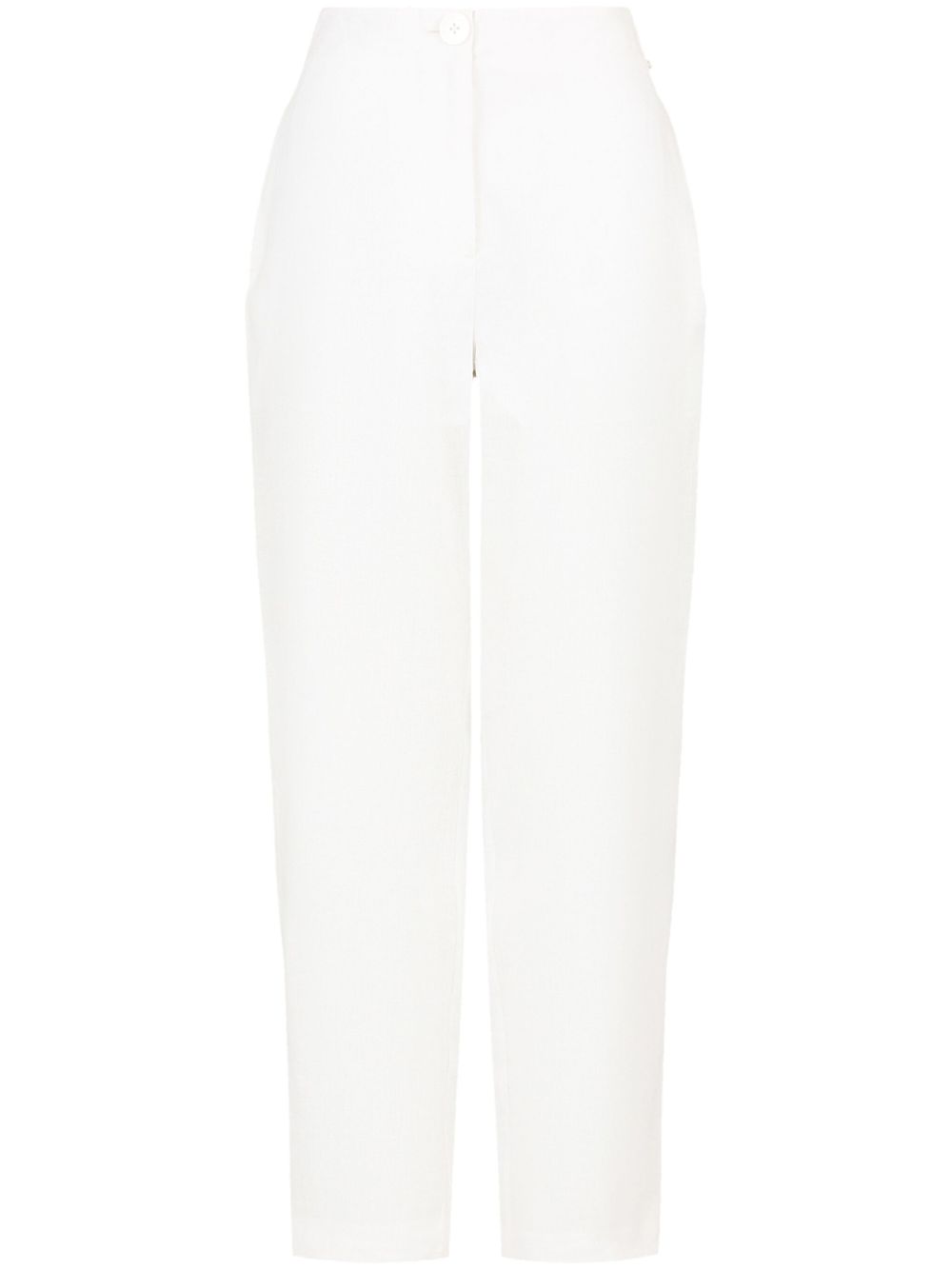 Armani Exchange High waist straight broek Wit