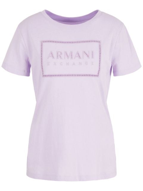 Armani Exchange t-shirt à logo découpé