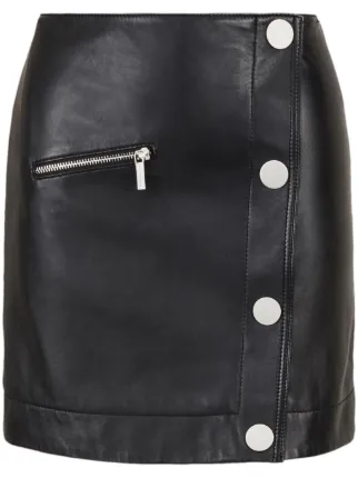 Armani Exchange ハイウエスト レザーミニスカート - Farfetch