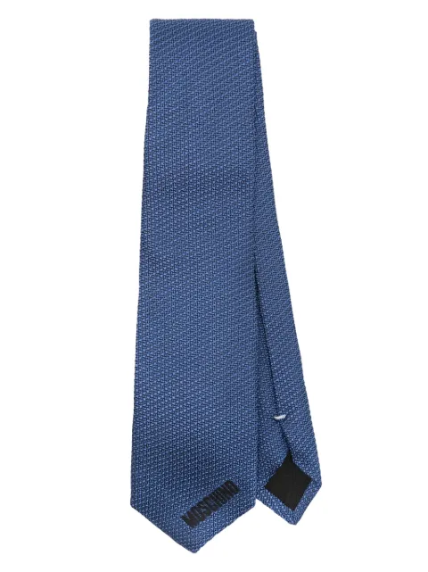 Moschino textured silk tie