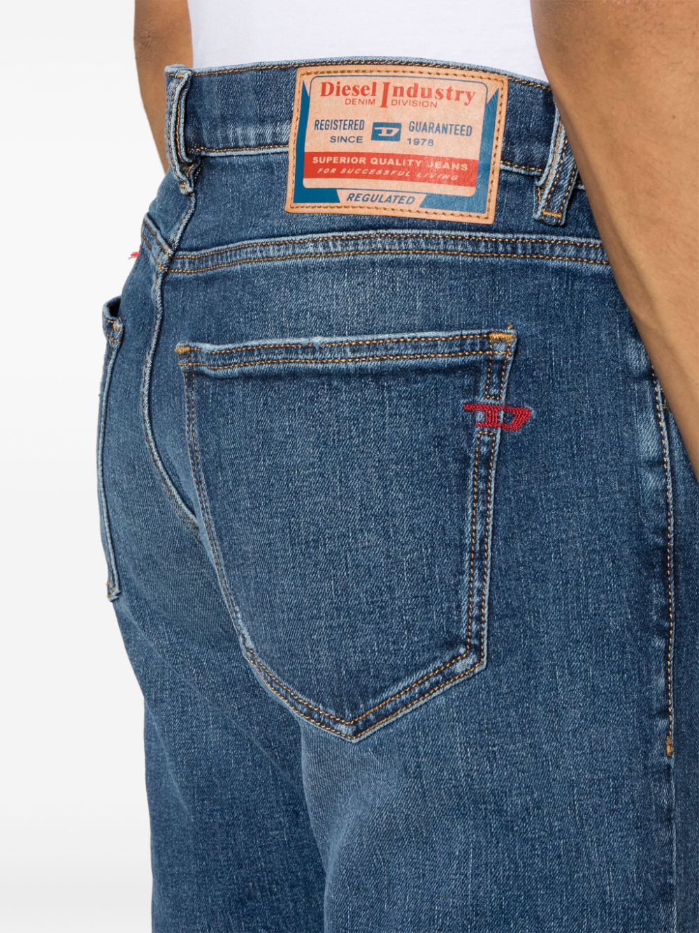 Shop Diesel D-strukt Slim-fit Jeans In Blue