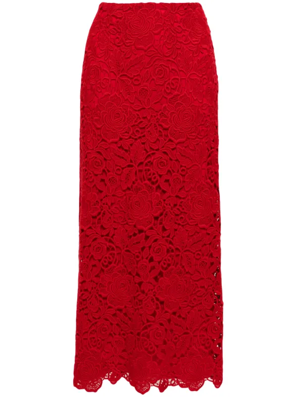 RED VALENTINO★素敵！Corded lace pencil skirt RED Valentino Macrame Lace Pencil Skirt, $795 | Nordstrom