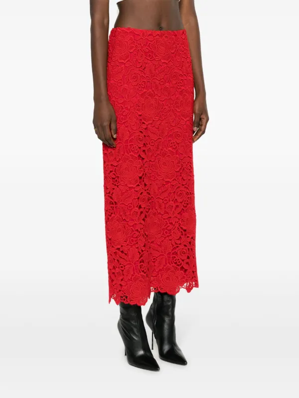 スカート Valentino Skirts Red Valentino Garavani Fully Pleated Midi Skirt | Red | FARFETCH
