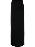 Magda Butrym plunge-detail gathered maxi skirt - Black