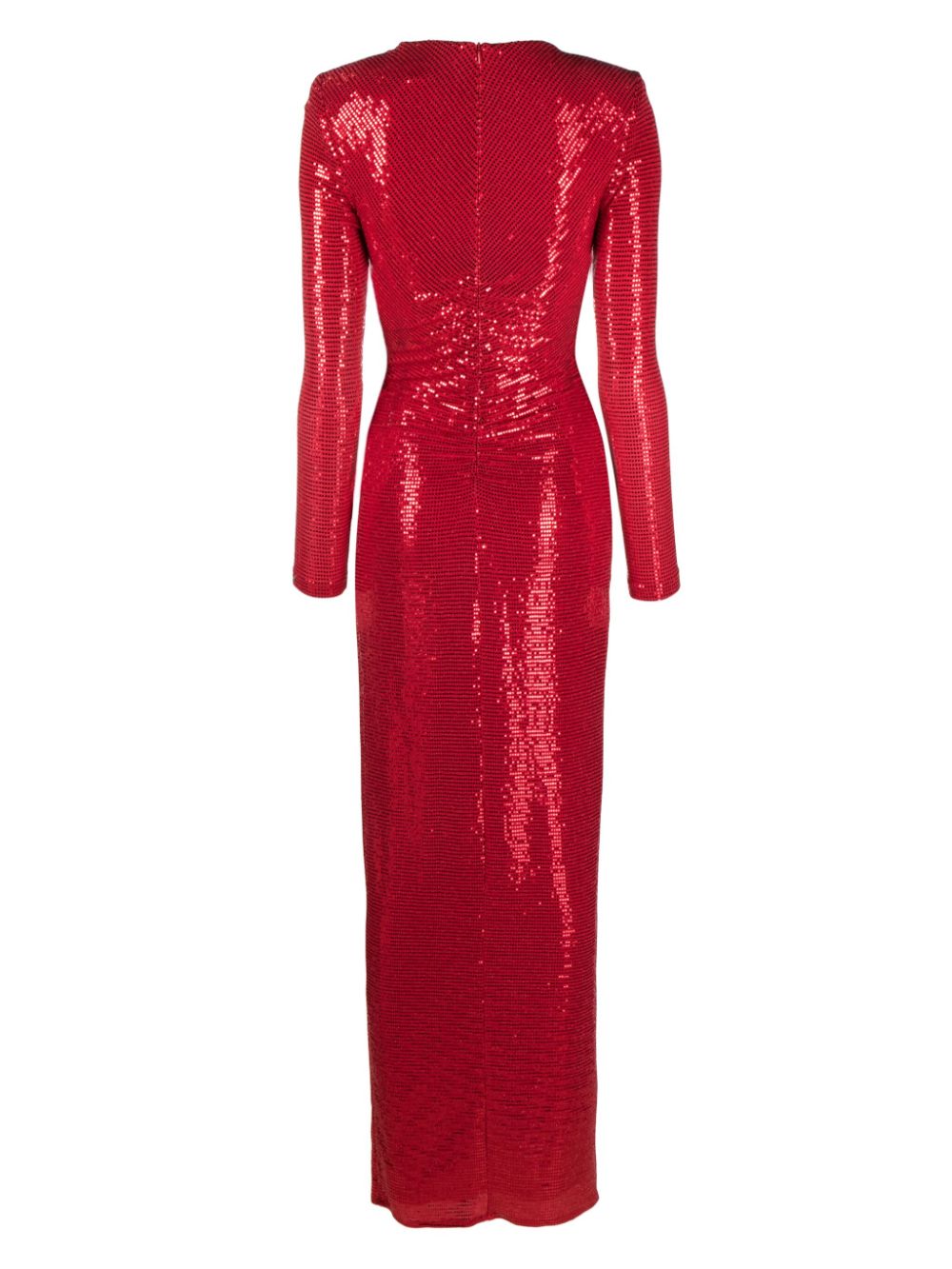 NISSA sequinned wrap maxi dress - Rood