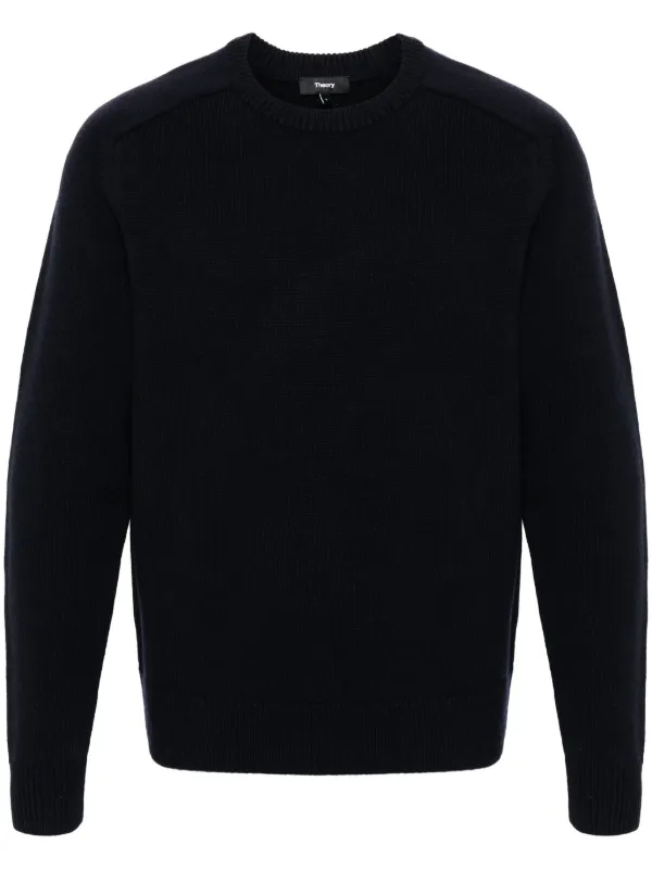 Theory Morlan Knitted Jumper in Blue