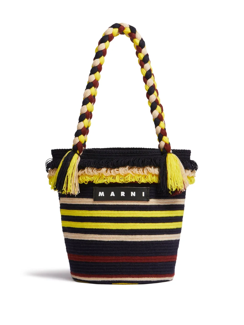Marni Market Cot Knitted Bucket Bag Farfetch