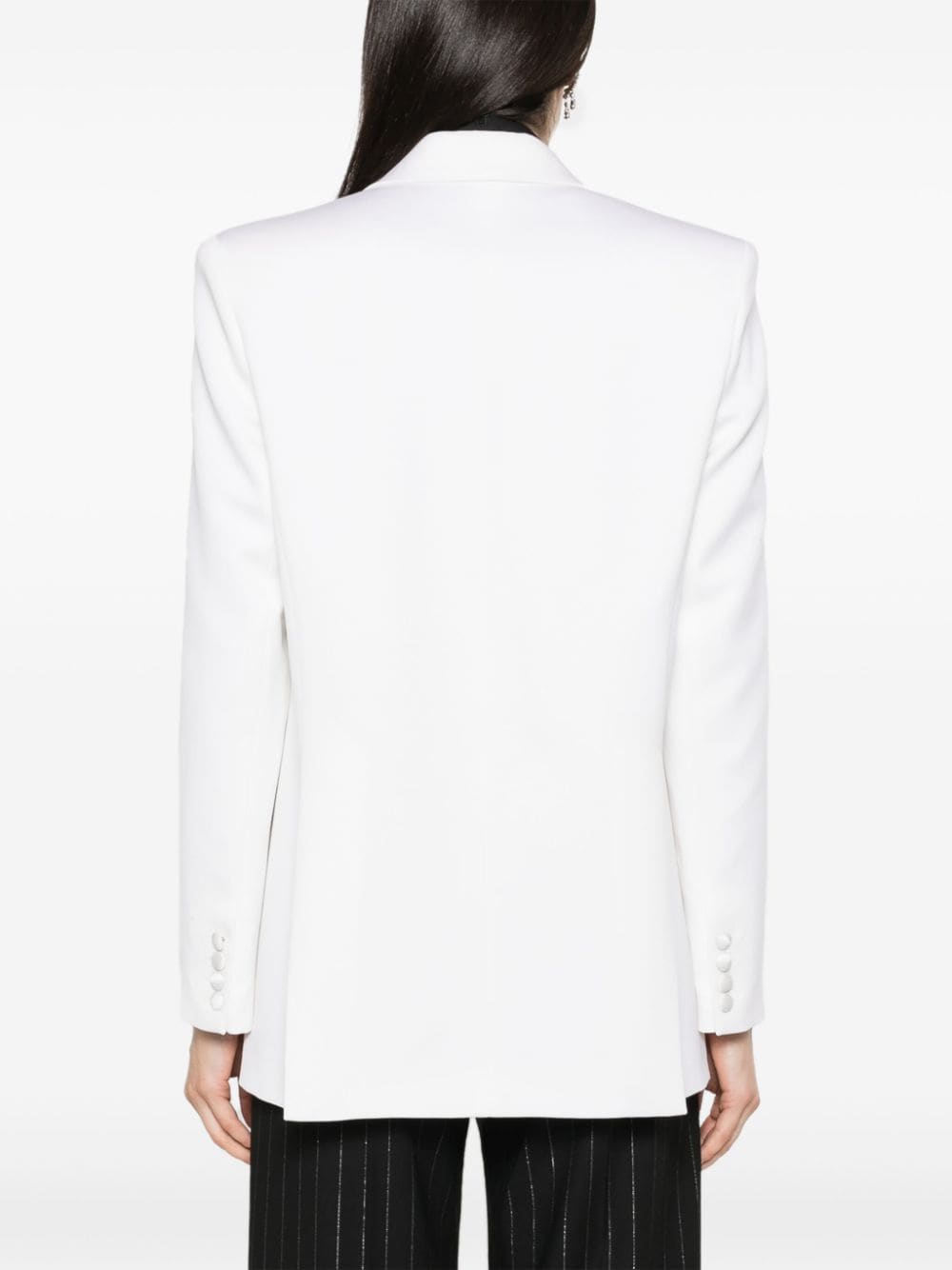 Shop Magda Butrym Single-breasted Wool Blazer In White
