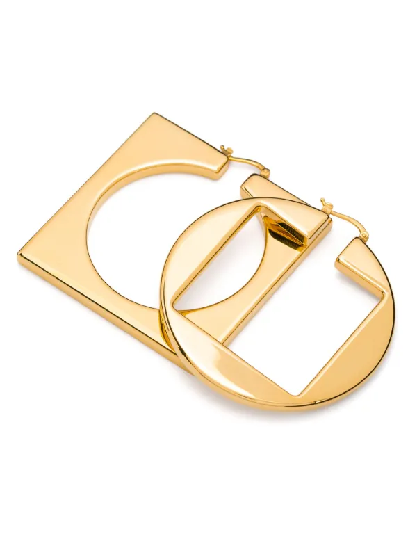 Jacquemus Les Creoles Rond Carré Asymmetric Hoop Earrings